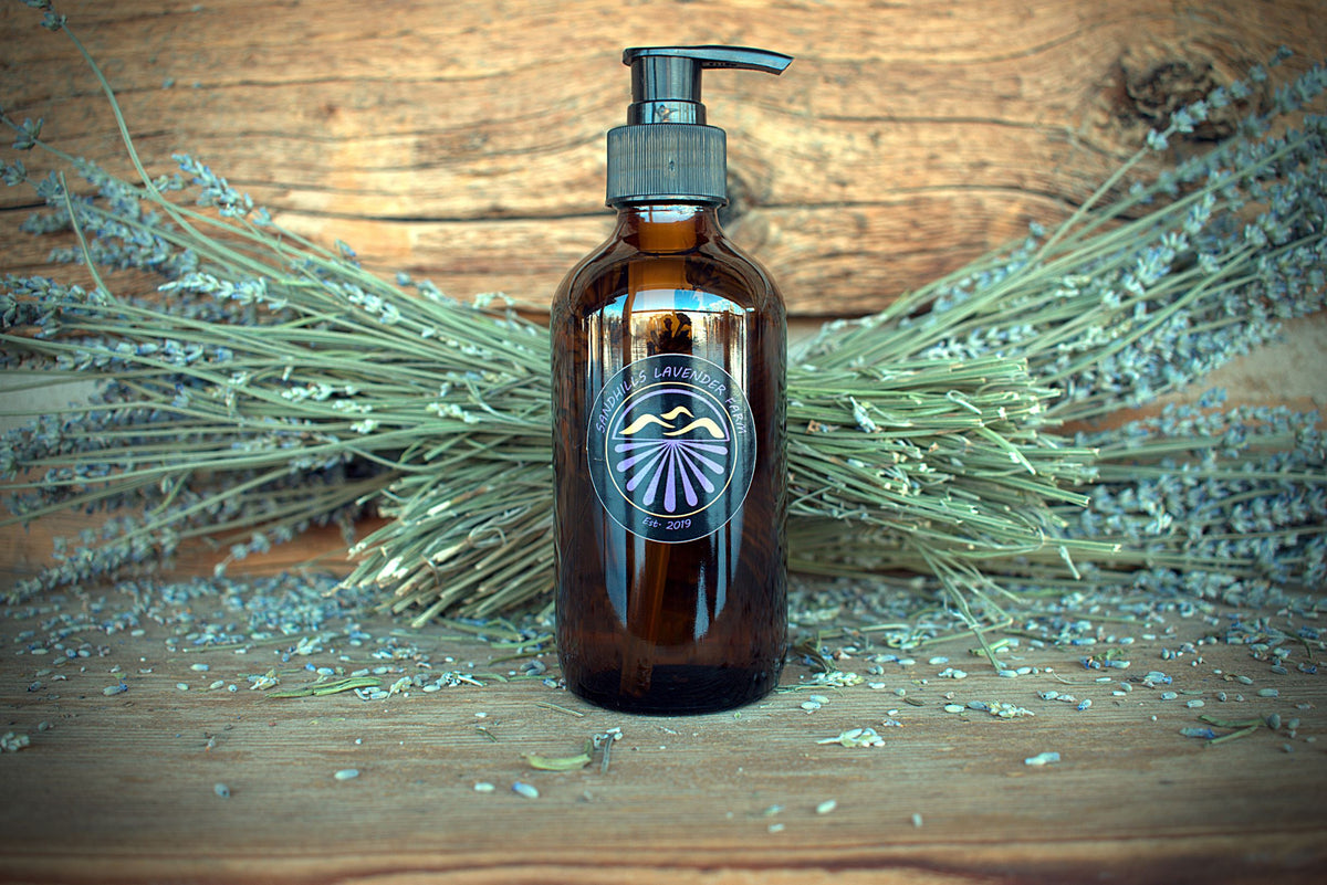 Organic Lavender Body Oil 8oz Sandhills Lavender Farm